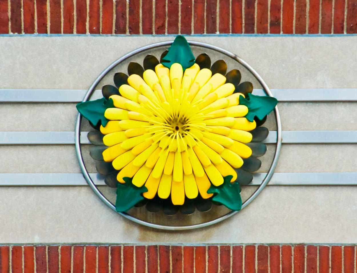 Dandelion sculpture at University of Rochester